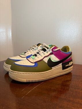 Nike Kids Multicolor Low-Top Sneakers - Olive, Purple, Blue, Black, Cream